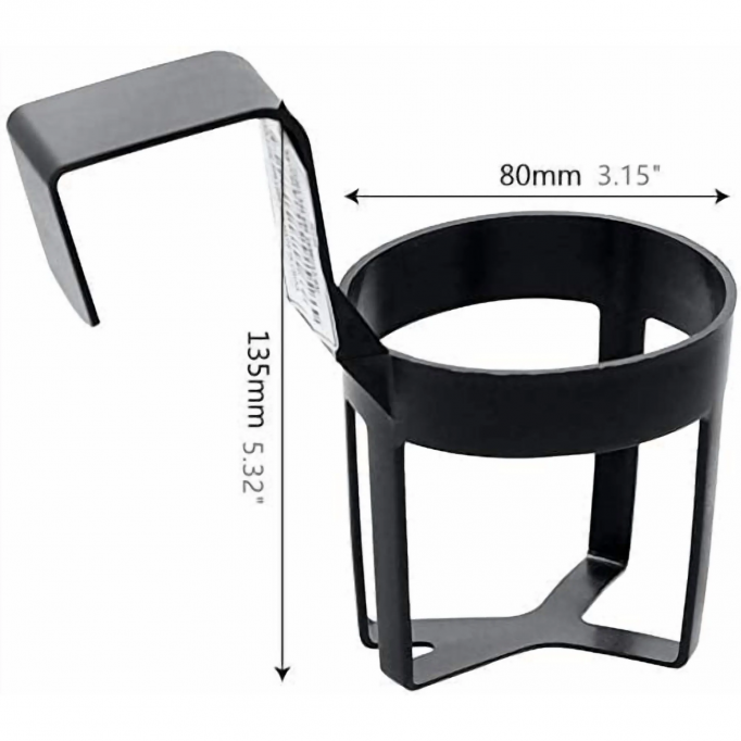 2pc Black Auto Car Vehicle Drink Cup Holders Can Bottle Container Hook for Truck Interior, Window Dash Mount