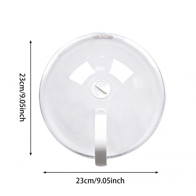 Microwave Plate Cover Transparent Splatter Lid With Steam Vents And Handle For Food Heating Oil Proof Dom