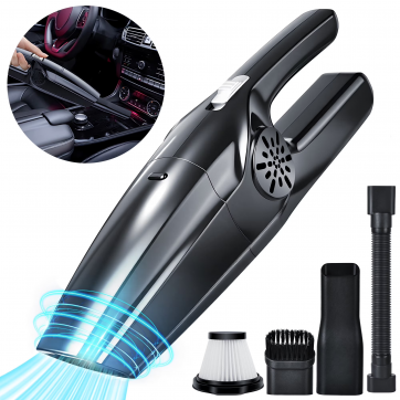 Car Vacuum Cordless, Portable Handheld Vacuum for Wet/Dry, 12V Mini Car Vacuum Cleaner with Filters for Home