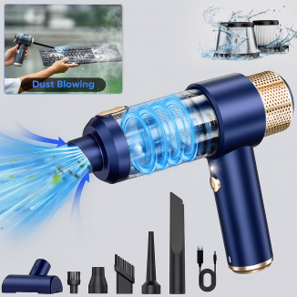 Car Vacuum Cleaner, Handheld Cordless Vacuum ,13000PA Suction Portable Mini Small Rechargeable  (Blue)