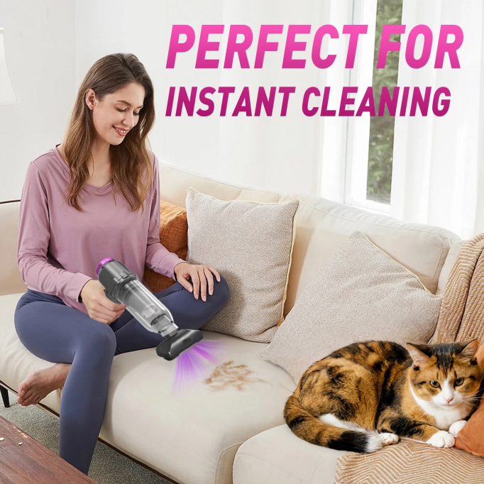 Car Vacuum Cleaner, 16000PA Portable Handheld Vacuum Cordless, with Brushless Motor