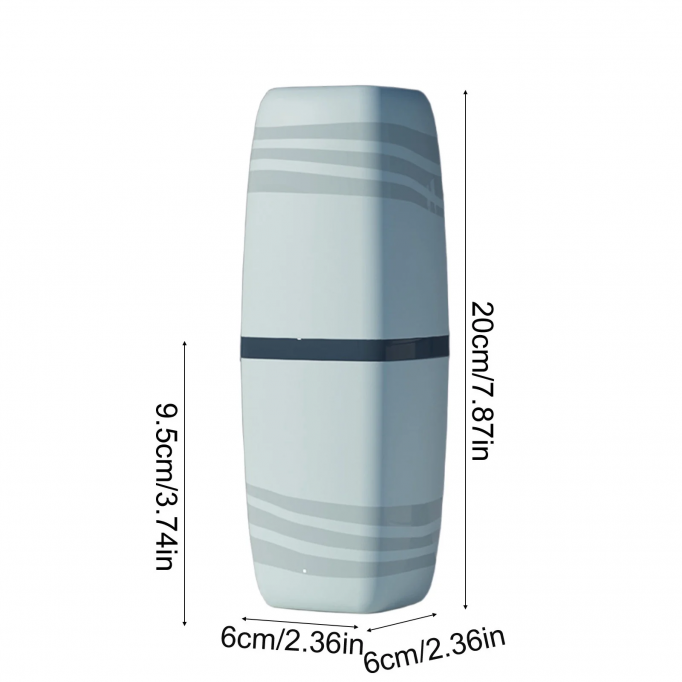  Portable Travel Toothbrush Cup and Storage Box | Detachable Drainage Rack for Countertop Organization