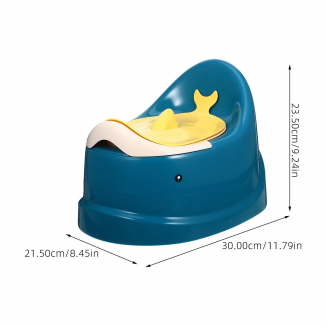 Portable Blue Baby Toilet Seat for Travel and Home Use Lightweight PP Toddler Potty Training Tool